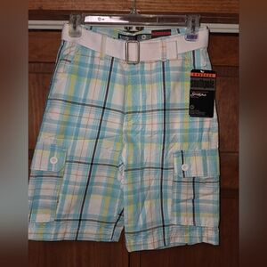 NWT South Pole Blue and Yellow Plaid Shorts